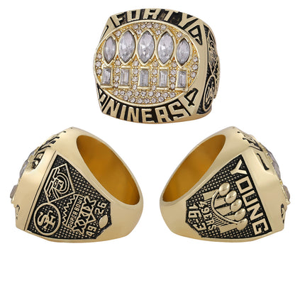 Gempoetry | 29th NFL 1994-1995 San Francisco 49ers football championship ring environmentally friendly alloy men's ring