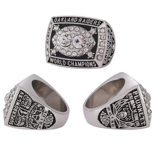 Gempoetry | 15th NFL 1980-1981 Oakland Raiders Las Vegas Raiders Championship Ring Football Ring