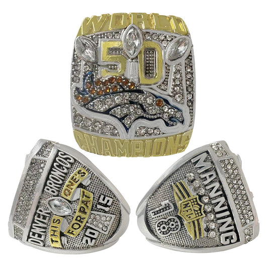 Gempoetry | 50th NFL 2015-2016 Denver Broncos Super Bowl Championship Ring Men's Ring Jewelry