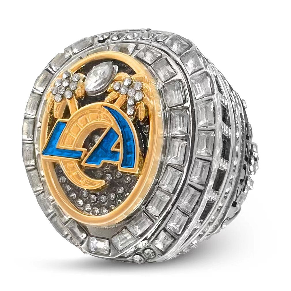 Gempoetry | 2022 56th NFL Football Los Angeles Rams Official Removable Flip Super Bowl Championship Ring for Men