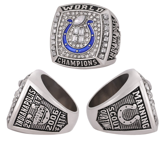 Gempoetry | 41st NFL 2006-2007 Indianapolis Colts Championship Ring Alloy Men's Ring