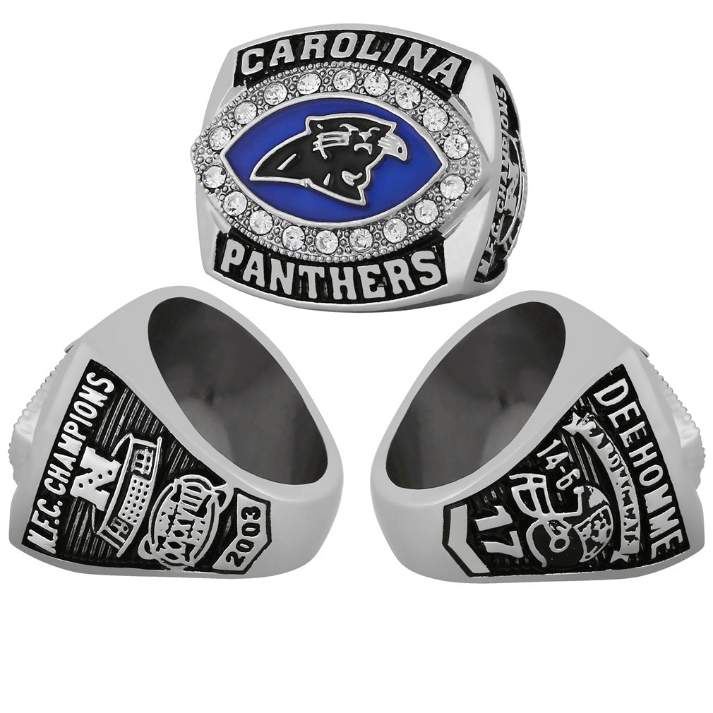 Gempoetry | NFL 2003 Carolina Panthers Football Championship Ring Environmentally Friendly Alloy Men's Ring