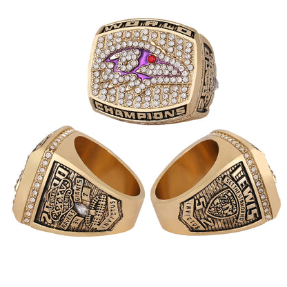 Gempoetry | 35th NFL 2000-2001 Baltimore Ravens Championship Ring Alloy Diamond Men's Ring