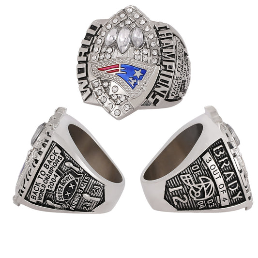 Gempoetry | 39th NFL 2004-2005 New England Patriots Championship Ring Alloy Diamond Men's Ring Manufacturer