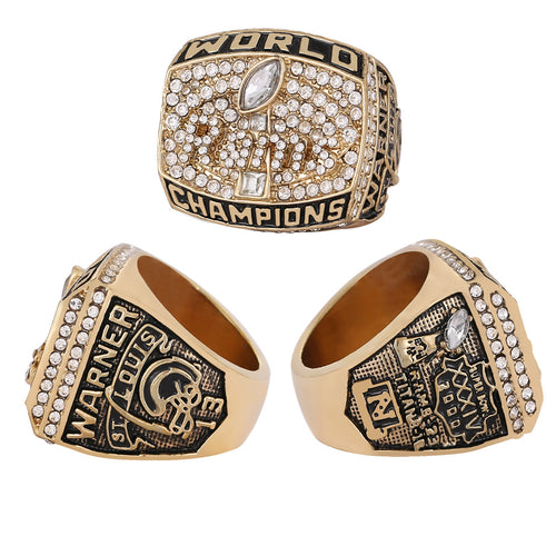 Gempoetry | 34th NFL 1999-2000 St. Louis Rams Championship Ring Alloy Diamond Men's Ring