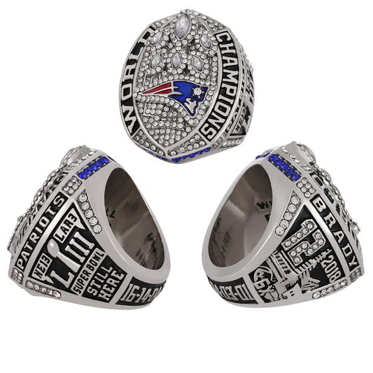 Gempoetry | 53rd NFL 2018-2019 Patriots Championship Ring New England Super Bowl Fan Collection