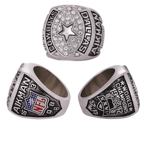 Gempoetry | 27th NFL 1992-1993 Dallas Cowboys Super Bowl Championship Ring Silver Ring