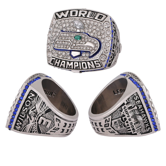 Gempoetry | 48th NFL 2013-2014 High Quality Steel Mold Seattle Seahawks Championship Ring for Men