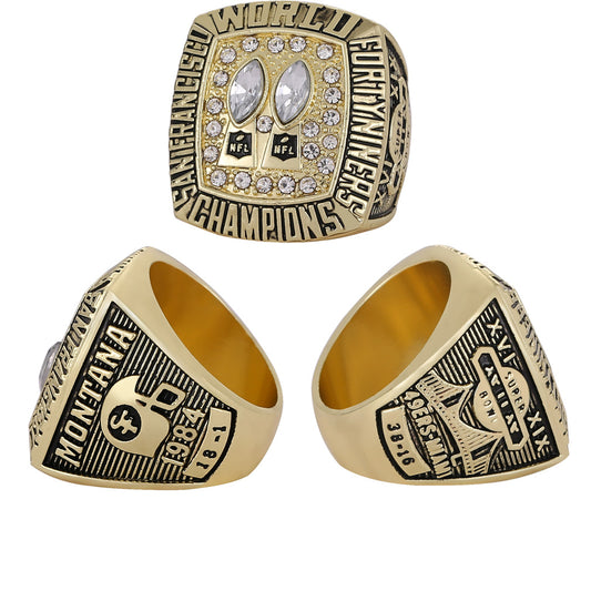 Gempoetry | 19th NFL 1984-1995 San Francisco 49ers Football Championship Ring Men's Ring