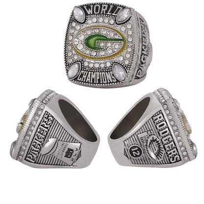 Gempoetry | 45th NFL 2010-2011 Green Bay Packers Championship Ring Alloy Diamond European and American Men's Ring