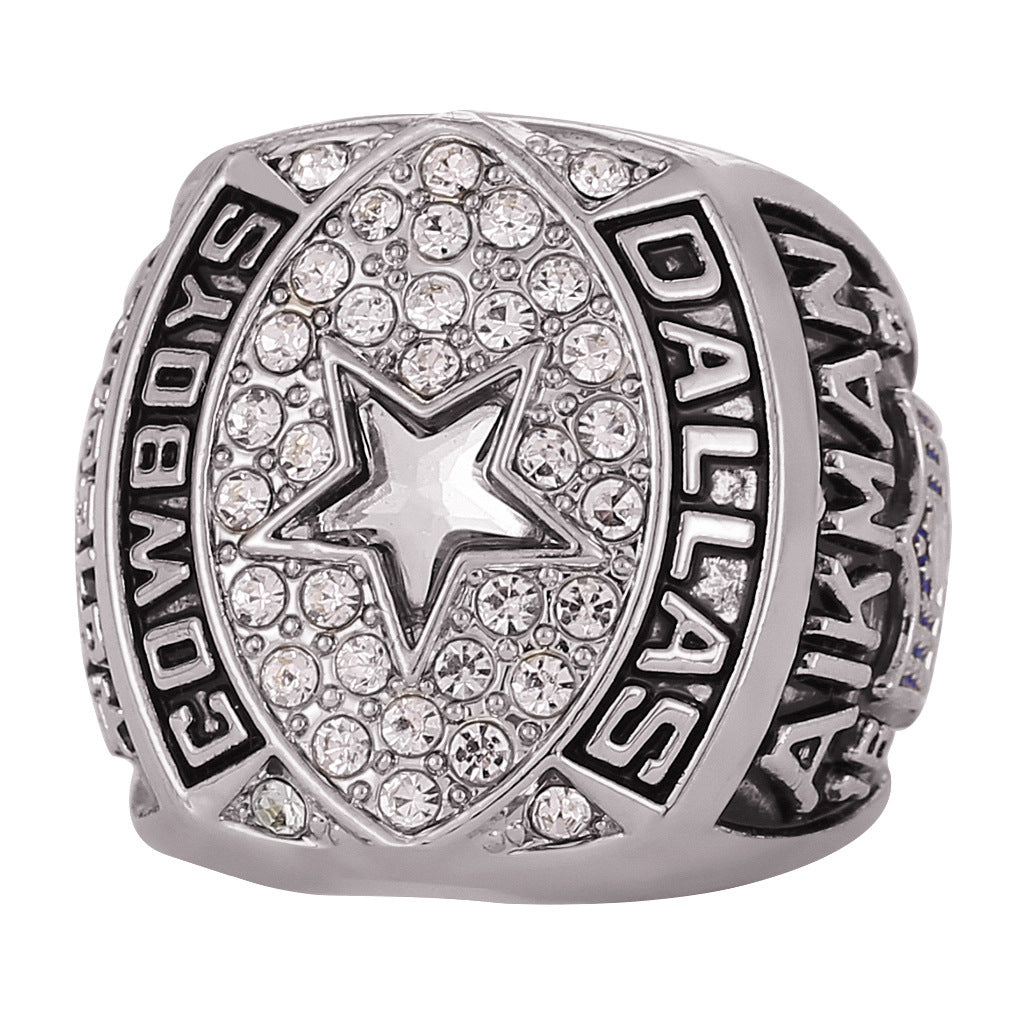 Gempoetry | 27th NFL 1992-1993 Dallas Cowboys Super Bowl Championship Ring Silver Ring