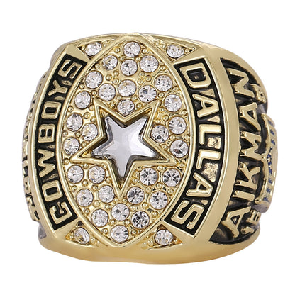 Gempoetry | 27th NFL 1992-1993 Dallas Cowboys Super Bowl Championship Ring Silver Ring