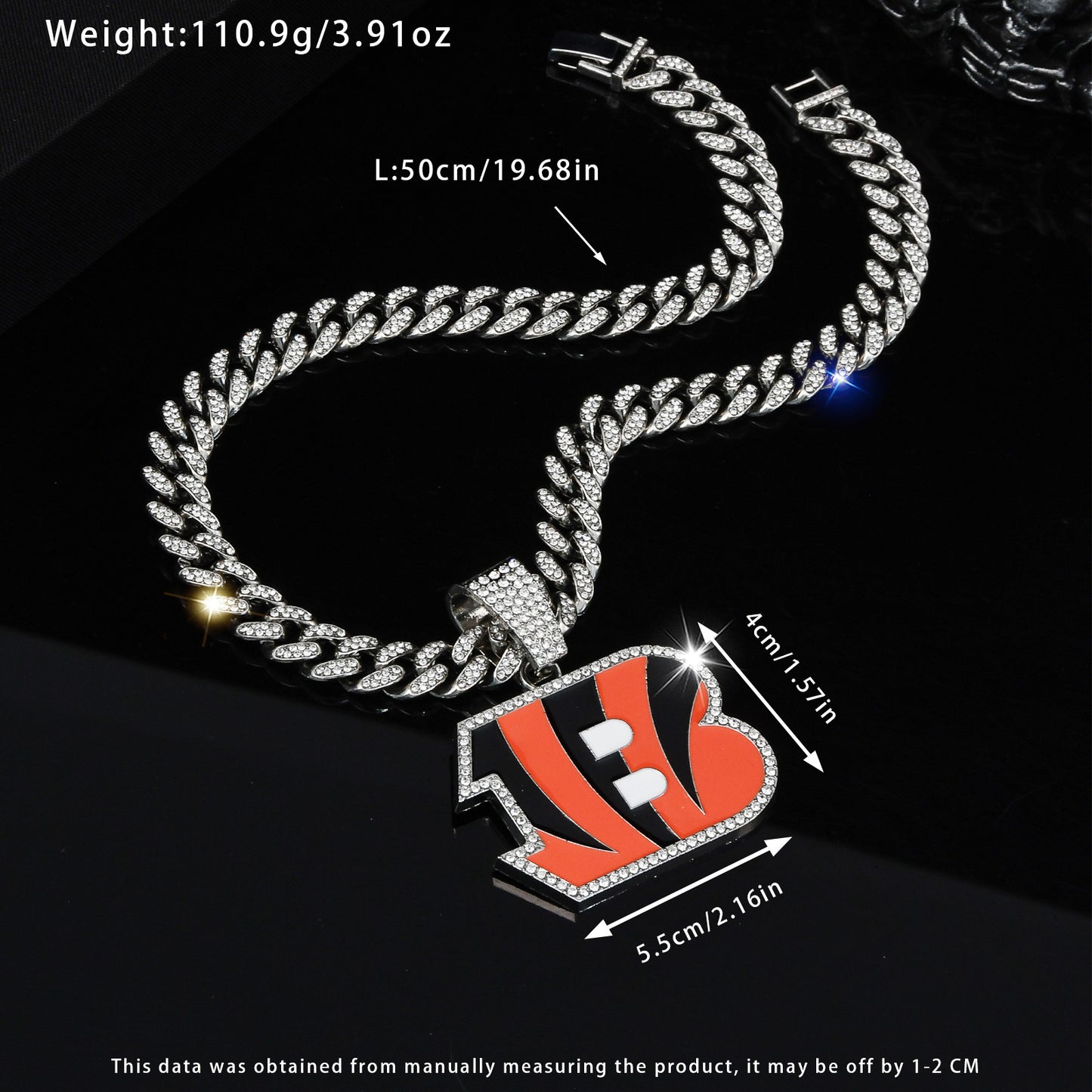 Gempoetry | NFL Cincinnati Bengals Tigers Tigers jewelry Football team logo team logo sports pendant necklace