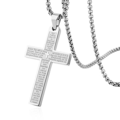 Gempoetry | Titanium steel gold cross necklace men's hip-hop titanium steel pendant sweater chain American hip-hop necklace men's black gold accessories trendy