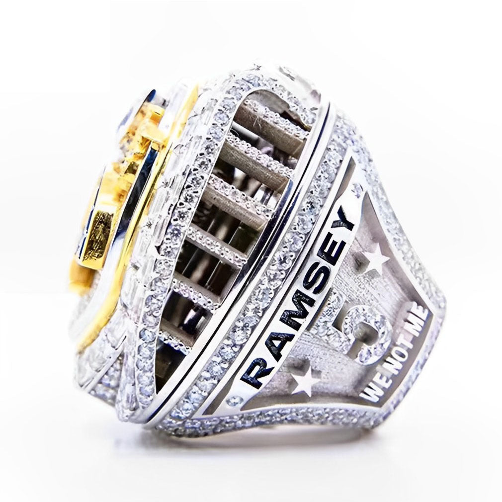 Gempoetry | 2022 56th NFL Football Los Angeles Rams Official Removable Flip Super Bowl Championship Ring for Men