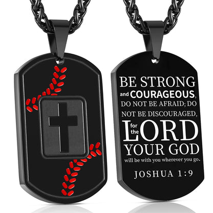 Gempoetry | New baseball cross military pendant necklace for men, versatile European and American sports style