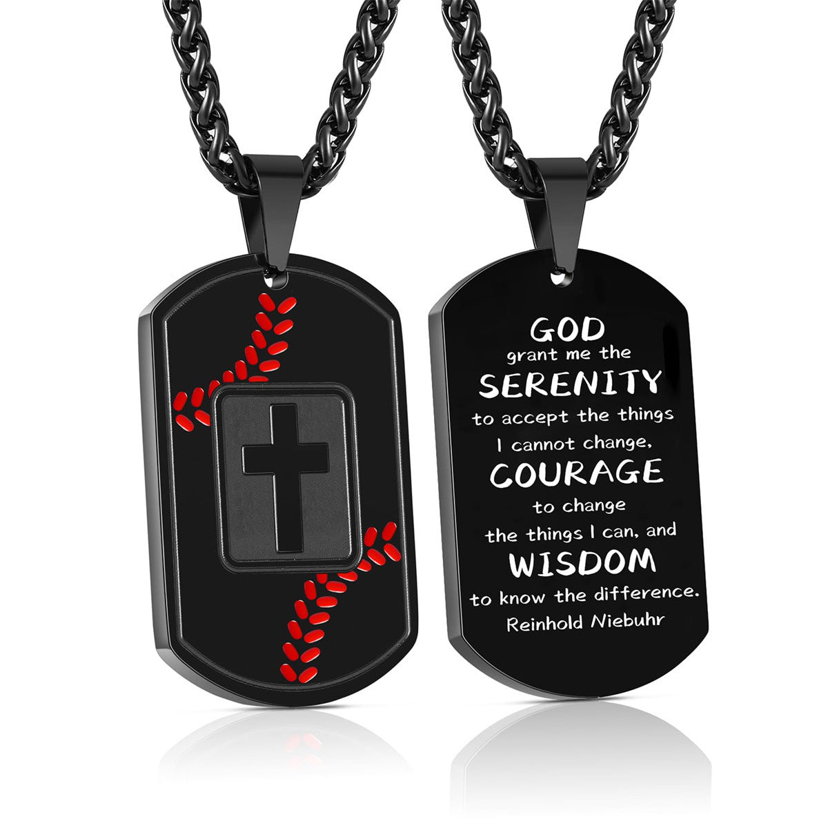 Gempoetry | New baseball cross military pendant necklace for men, versatile European and American sports style