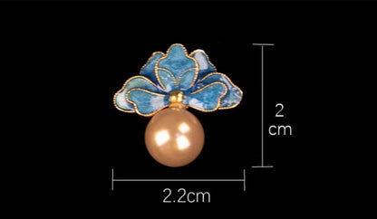 Gempoetry | Vintage Flower Pearl Drip Oil Earrings with Ins Premium Thread Inlaid Vintage Earrings, Fashionable and Versatile Earrings, New