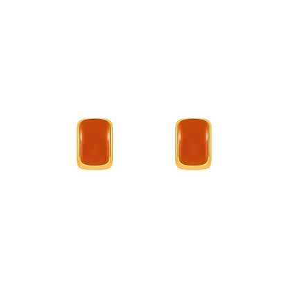 Gempoetry | Autumn and winter Mirad square earrings for women, popular new styles, light luxury high-end temperament earrings, niche unique earrings