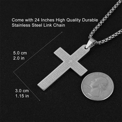 Gempoetry | Titanium steel gold cross necklace men's hip-hop titanium steel pendant sweater chain American hip-hop necklace men's black gold accessories trendy