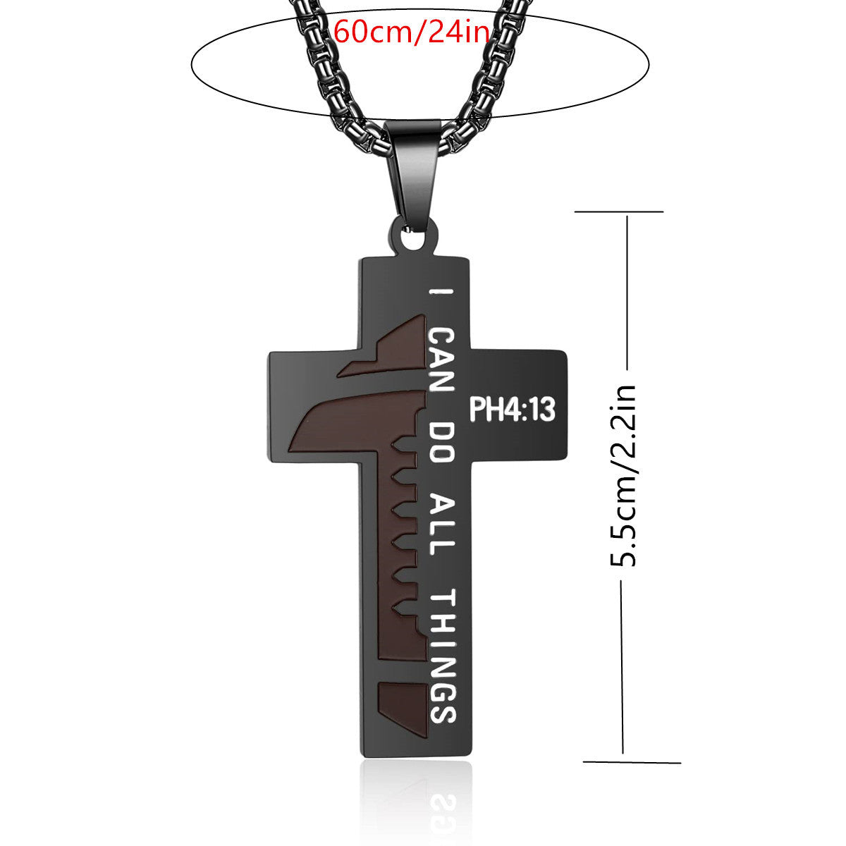 Gempoetry | Sports style stainless steel football cross colored oil drop pendant punk hip-hop trendy men's titanium steel necklace