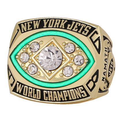 Gempoetry | NFL 1968 New York Jets Championship Ring Football Men's Ring