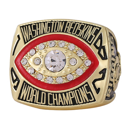 Gempoetry | 17th NFL 1982-1983 Washington Redskins Champion Washington Commander Ring Alloy Diamond Men's Ring