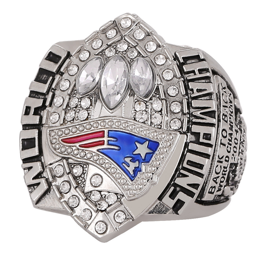 Gempoetry | 39th NFL 2004-2005 New England Patriots Championship Ring Alloy Diamond Men's Ring Manufacturer