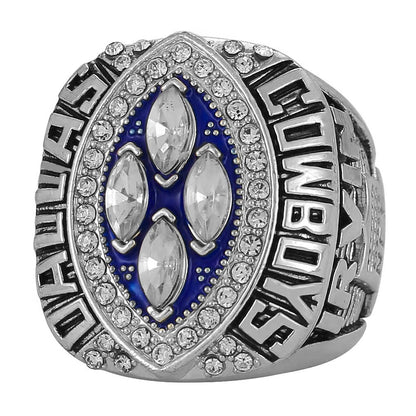 Gempoetry | 28th NFL 1993-1994 Dallas Cowboys Super Bowl Championship Ring Gold Silver