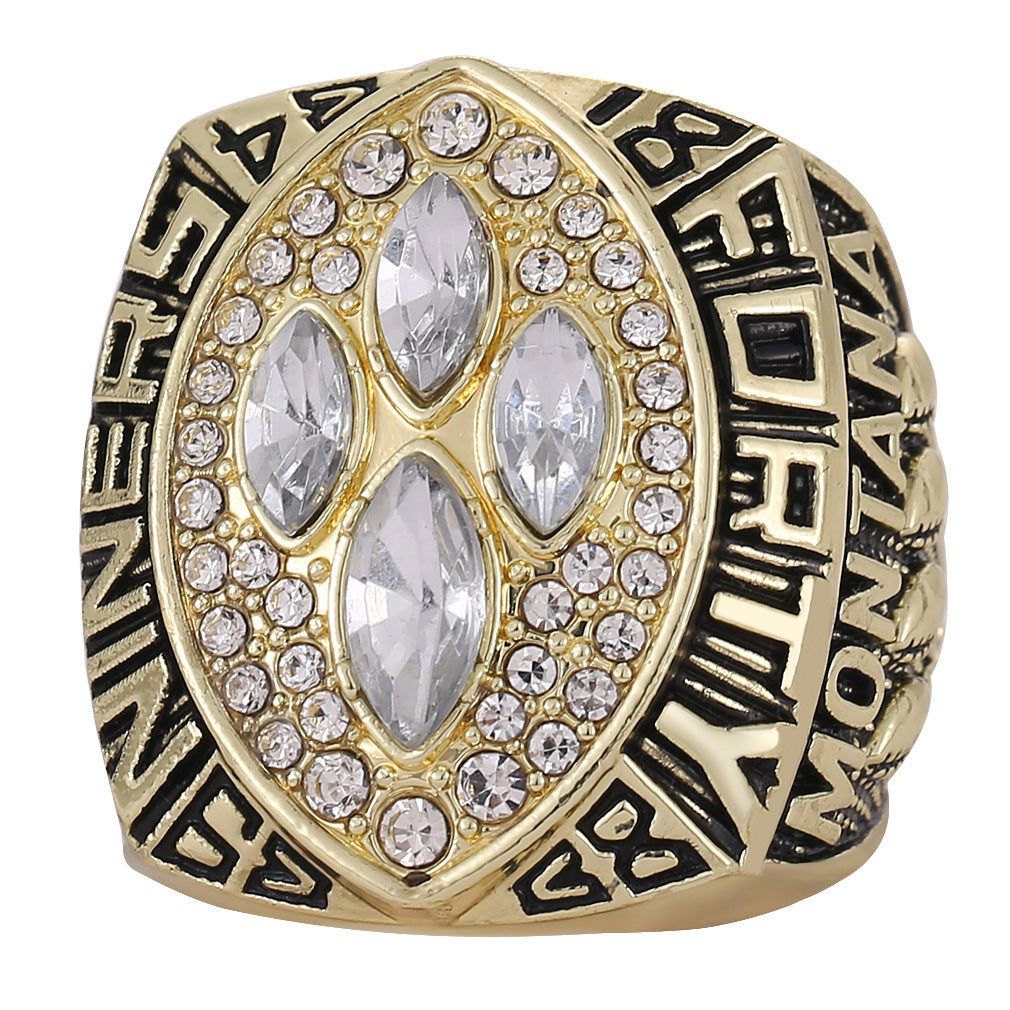 Gempoetry | 24th NFL 1989-1990 San Francisco 49ers Football Championship Ring Men's Ring