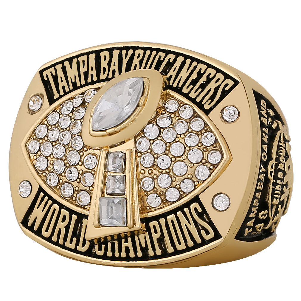 Gempoetry | 37th NFL 2002-2003 Tampa Bay Buccaneers Championship Football Ring Alloy Diamond Men's Ring