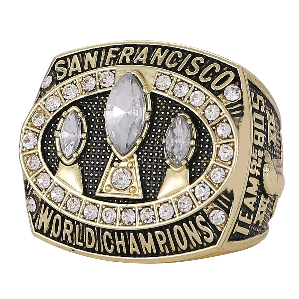 Gempoetry | 23rd NFL 1988-1989 San Francisco 49ers football championship ring men's ring