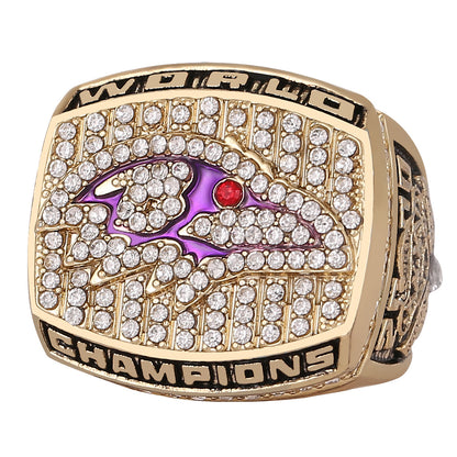 Gempoetry | 35th NFL 2000-2001 Baltimore Ravens Championship Ring Alloy Diamond Men's Ring