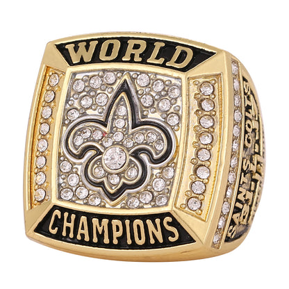 Gempoetry | 44th NFL 2009-2010 High Quality Steel Mold New Orleans Saints Super Bowl Championship Ring Men's Ring