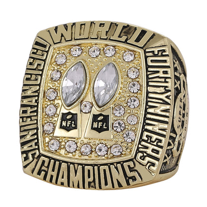 Gempoetry | 19th NFL 1984-1995 San Francisco 49ers Football Championship Ring Men's Ring