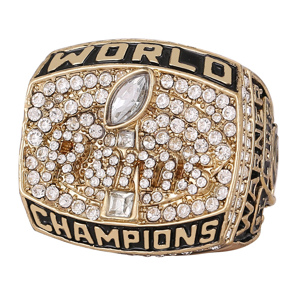 Gempoetry | 34th NFL 1999-2000 St. Louis Rams Championship Ring Alloy Diamond Men's Ring