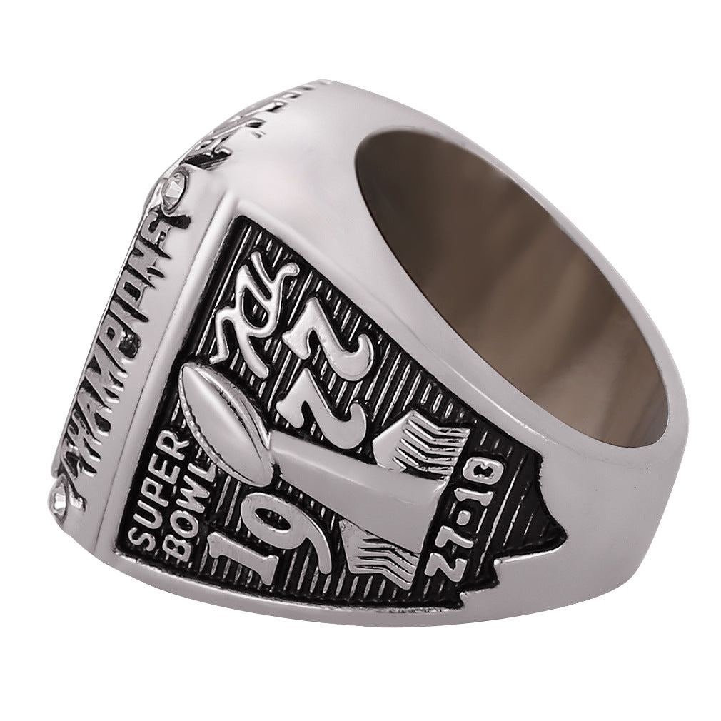 Gempoetry | 12th NFL 1977-1978 Dallas Cowboys NFL Football League silver ring environmentally friendly alloy men's ring