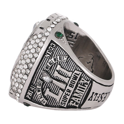 Gempoetry | 52nd NFL 2017-2018 Eagles Championship Ring Philadelphia FOLES Men's Ring