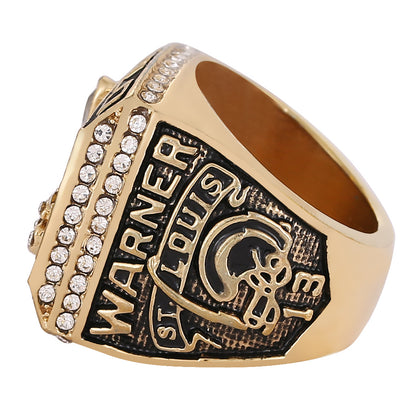 Gempoetry | 34th NFL 1999-2000 St. Louis Rams Championship Ring Alloy Diamond Men's Ring