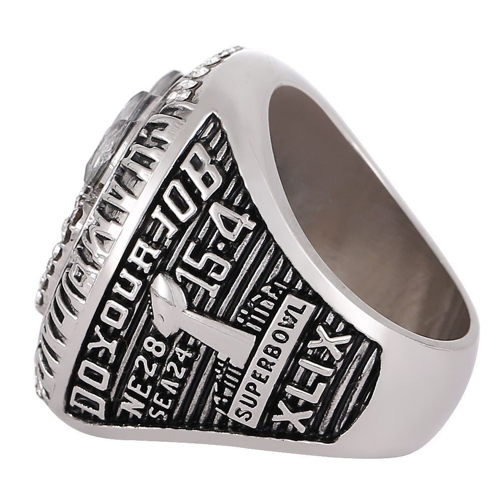 Gempoetry | 49th NFL 2014-2015 New England Patriots Championship Ring Factory Direct Sales Men's Ring