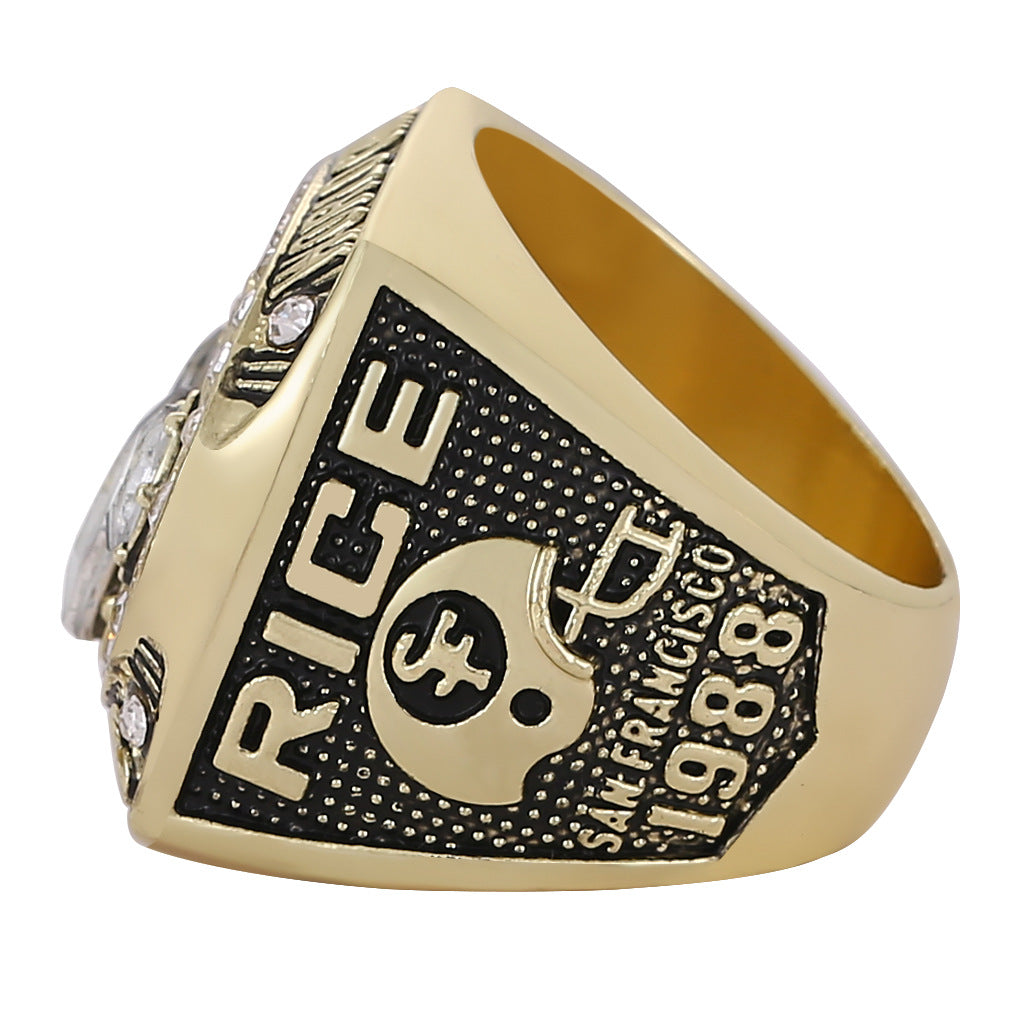 Gempoetry | 23rd NFL 1988-1989 San Francisco 49ers football championship ring men's ring