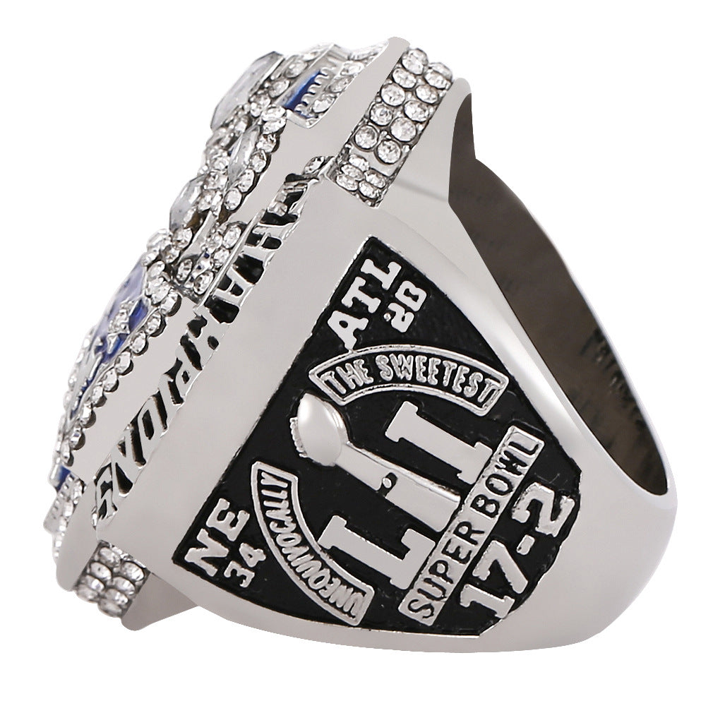 Gempoetry | 51st NFL 2016-2017 New England Patriots Super Bowl 5th Championship Ring Men's Ring Jewelry