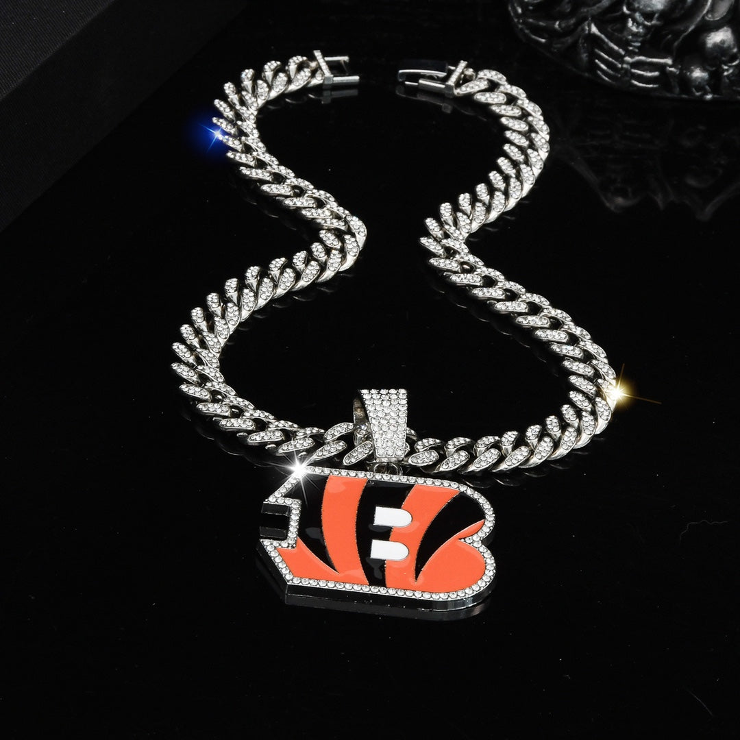 Gempoetry | NFL Cincinnati Bengals Tigers Tigers jewelry Football team logo team logo sports pendant necklace