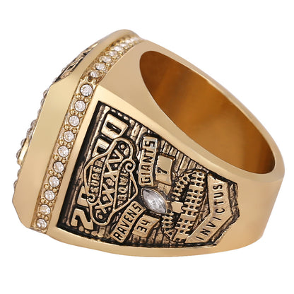 Gempoetry | 35th NFL 2000-2001 Baltimore Ravens Championship Ring Alloy Diamond Men's Ring