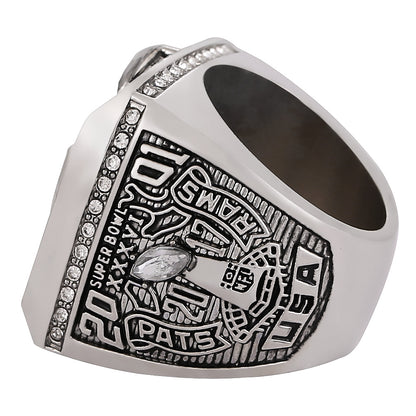 Gempoetry | 36th NFL 2001-2002 New England Patriots Championship Ring Alloy Diamond Men's Ring