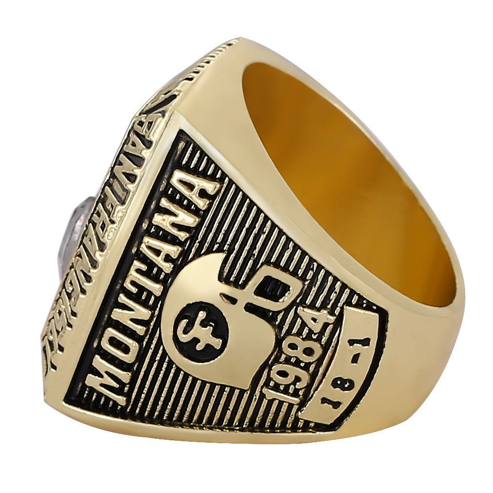 Gempoetry | 19th NFL 1984-1995 San Francisco 49ers Football Championship Ring Men's Ring