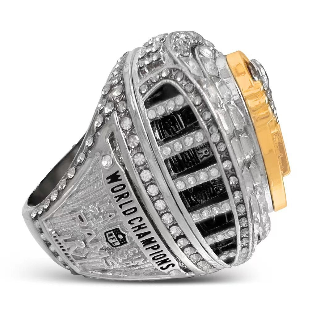 Gempoetry | 2022 56th NFL Football Los Angeles Rams Official Removable Flip Super Bowl Championship Ring for Men