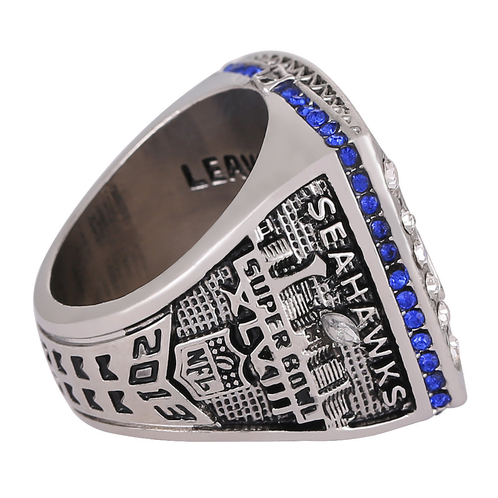 Gempoetry | 48th NFL 2013-2014 High Quality Steel Mold Seattle Seahawks Championship Ring for Men