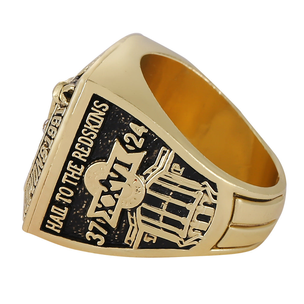 Gempoetry | 26th NFL 1991-1992 Washington Redskins Championship Ring Washington Commander Alloy Diamond Men's Ring