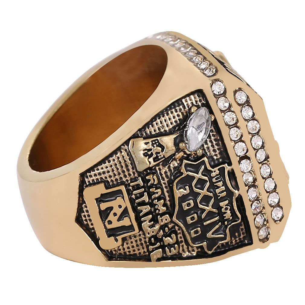 Gempoetry | 34th NFL 1999-2000 St. Louis Rams Championship Ring Alloy Diamond Men's Ring